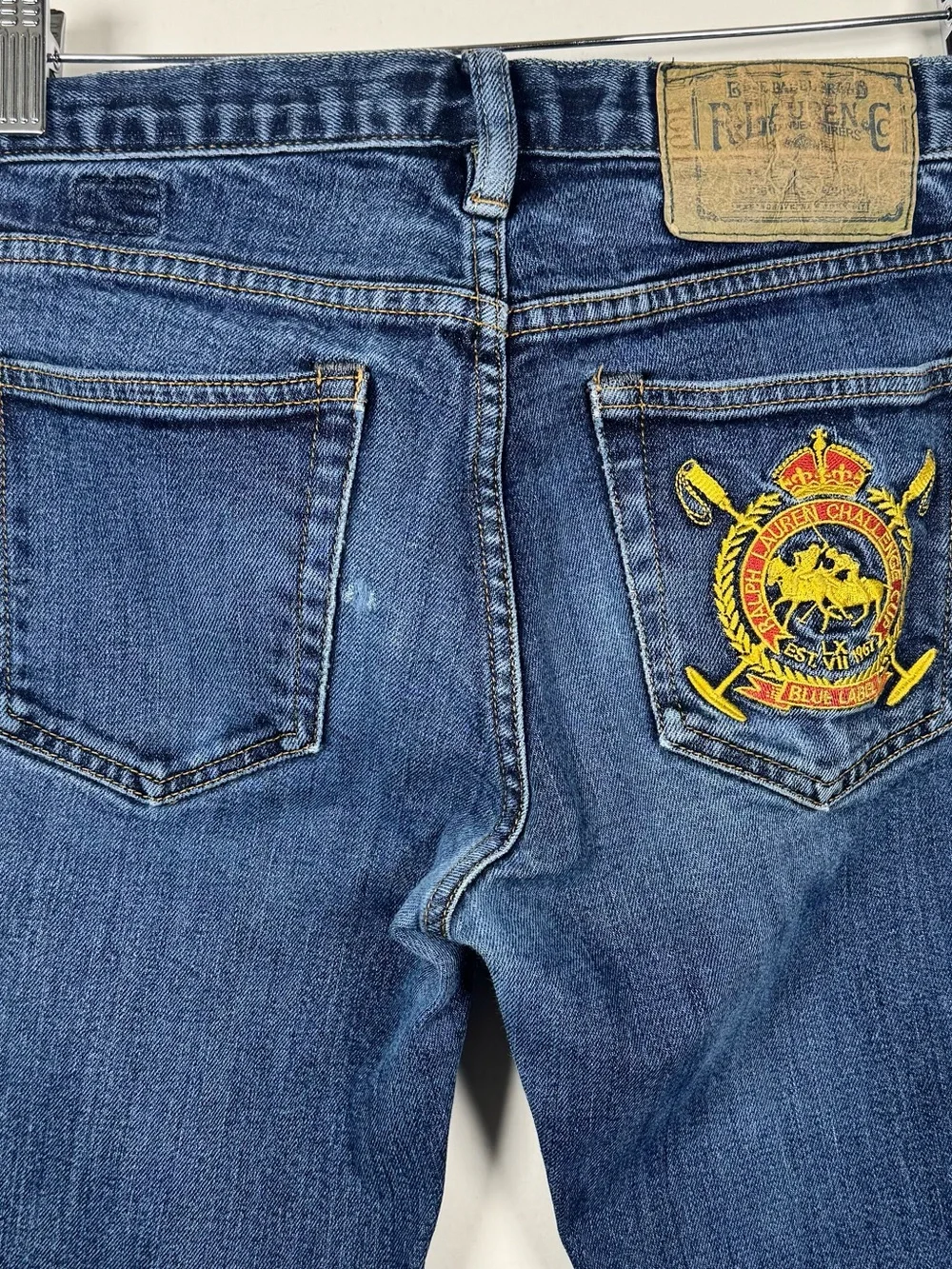 RALPH LAUREN Sport BLUE LABEL CHALLENGE CUP Embroidered Pocket Jeans Women’s 28